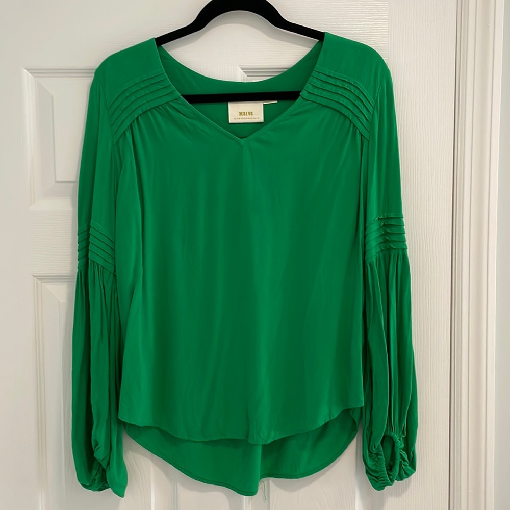 Anthropologie Maeve Green Blouse
